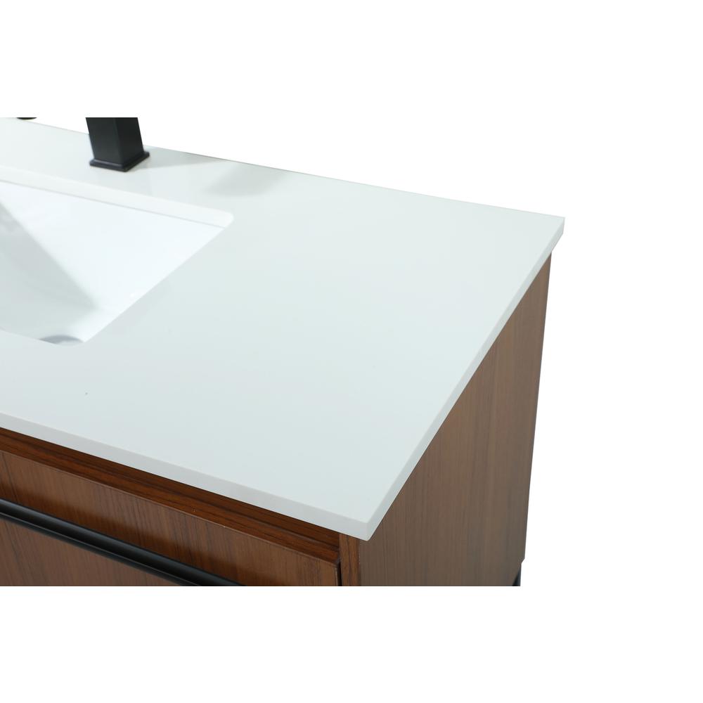40 inch Single bathroom vanity in teak. Picture 11