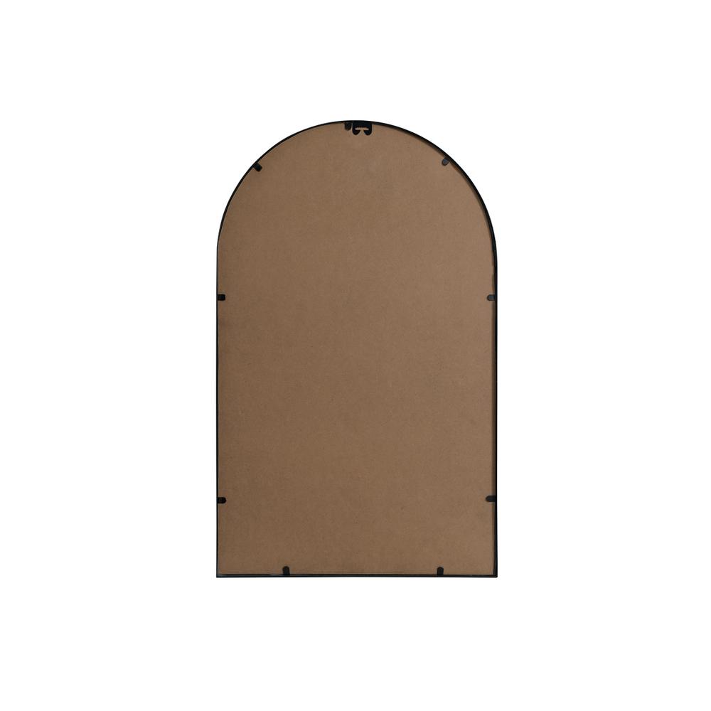 Metal Frame Arch Mirror 22x36 Inch in Black. Picture 8