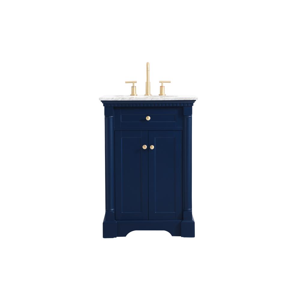24 inch Single bathroom vanity in  Blue. Picture 1