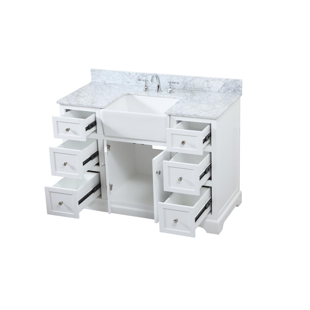 48 inch Single bathroom vanity in white. Picture 9