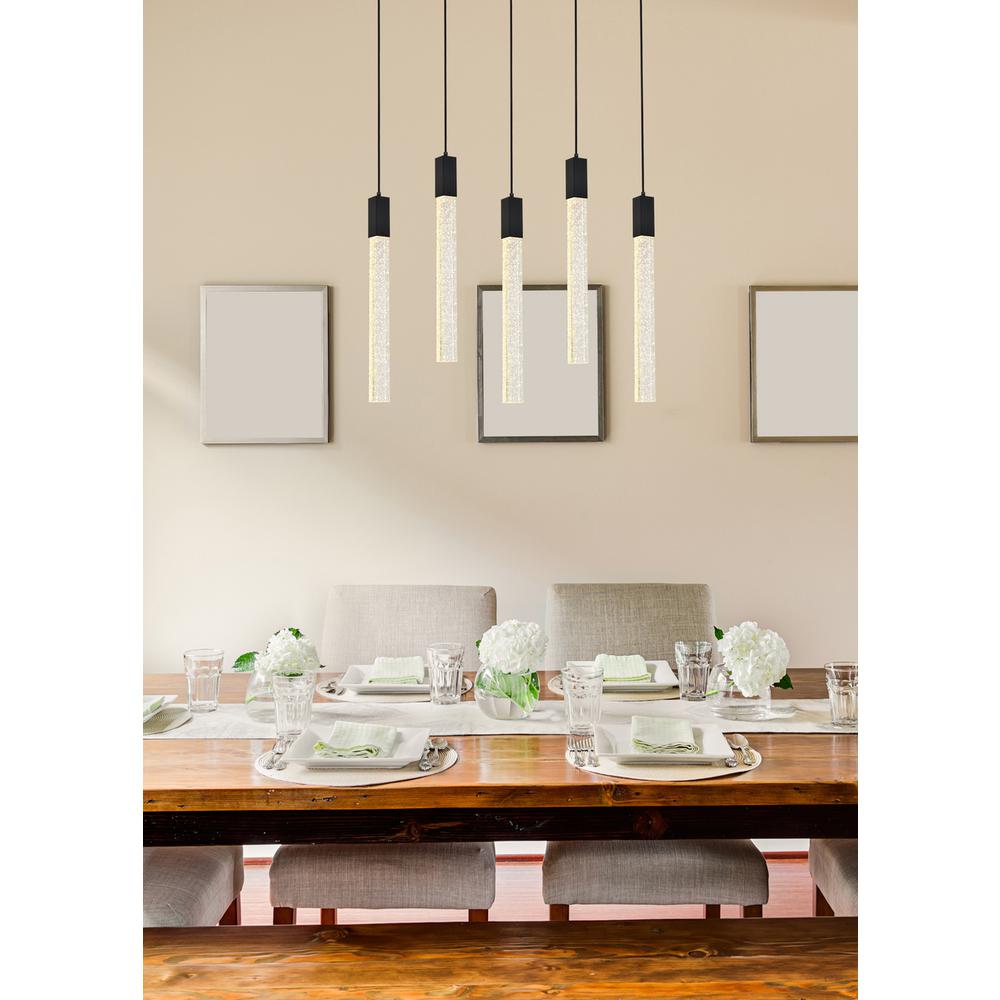 Weston 5 lights pendant in black. Picture 8