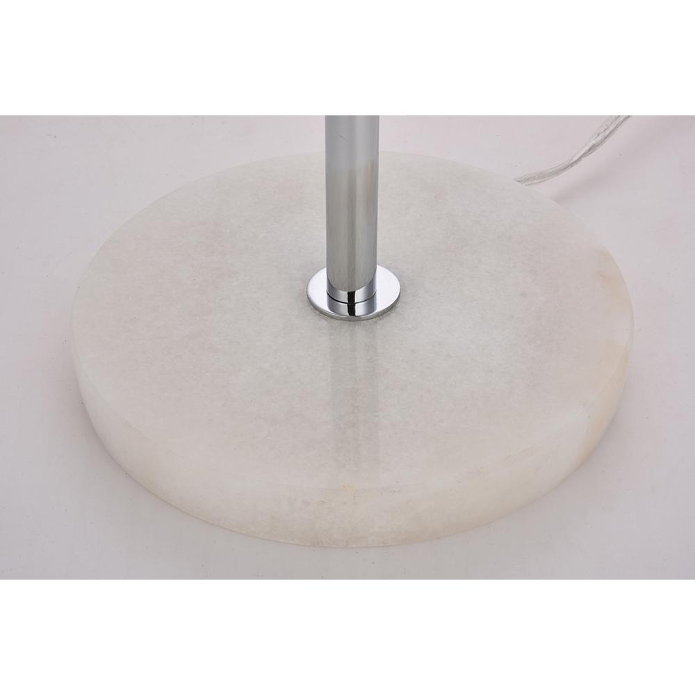 Eclipse 2 Lights Chrome Table Lamp With Frosted White Glass. Picture 4