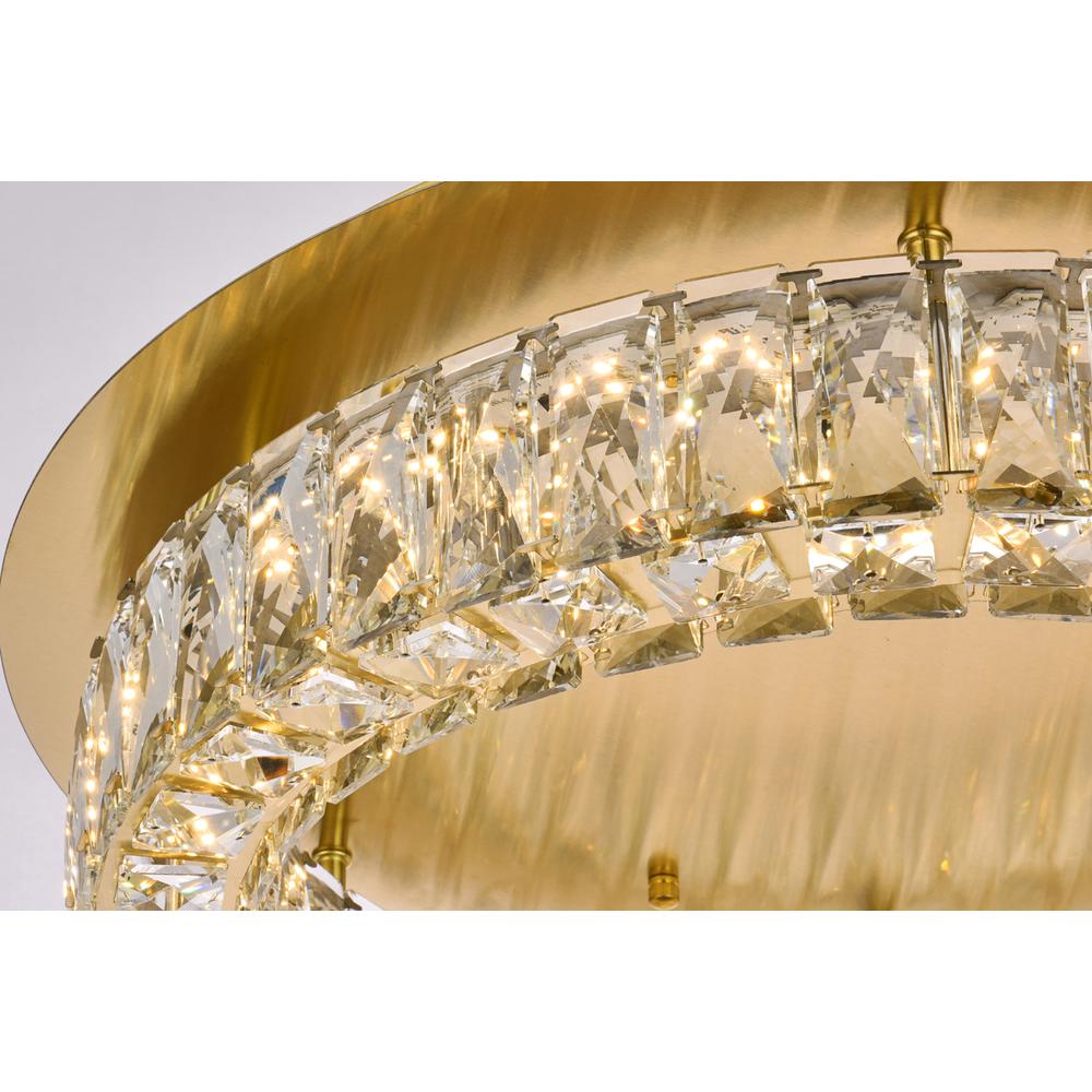 Monroe 22 inch LED Single flush mount in gold. Picture 3