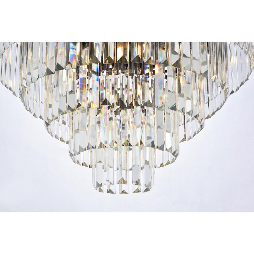 Sydney 17 light Matte Black Flush Mount Clear Royal Cut Crystal. Picture 3