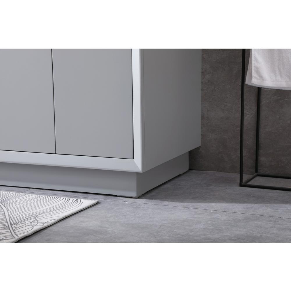 60 Inch Double Bathroom Vanity In Grey. Picture 6