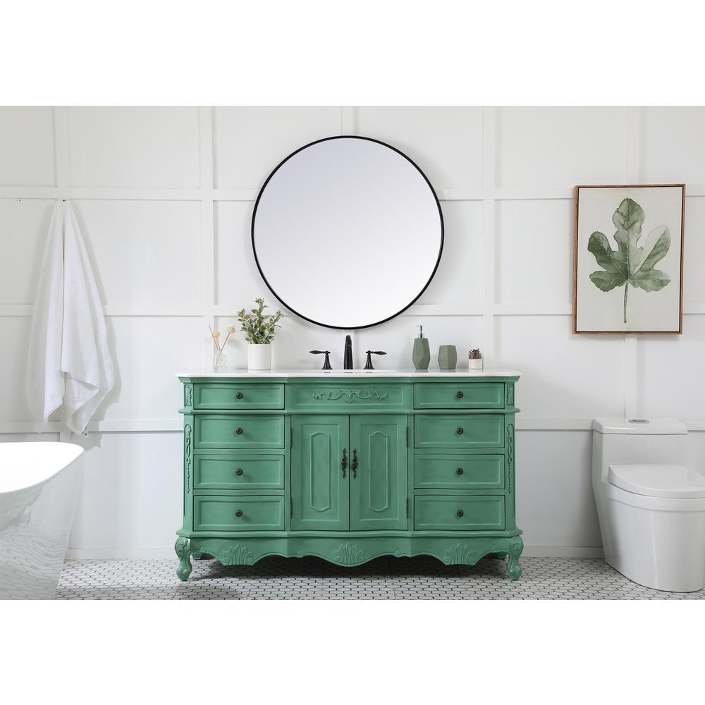 60 inch Single bathroom vanity in vintage mint. Picture 4