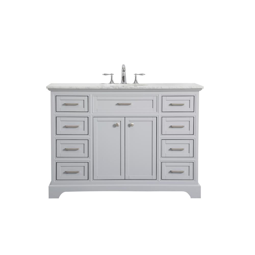48 In. Single Bathroom Vanity Set In Light Grey. Picture 1