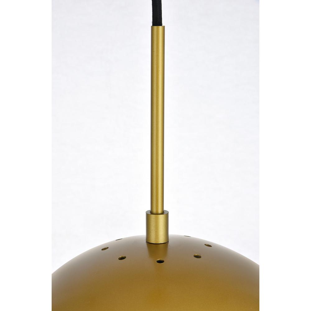 Eclipse 1 Light Brass Pendant With Clear Glass. Picture 4