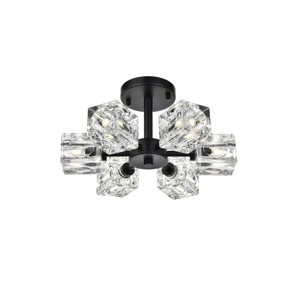 Lyra 14 inch Flush Mount in Black. Picture 2