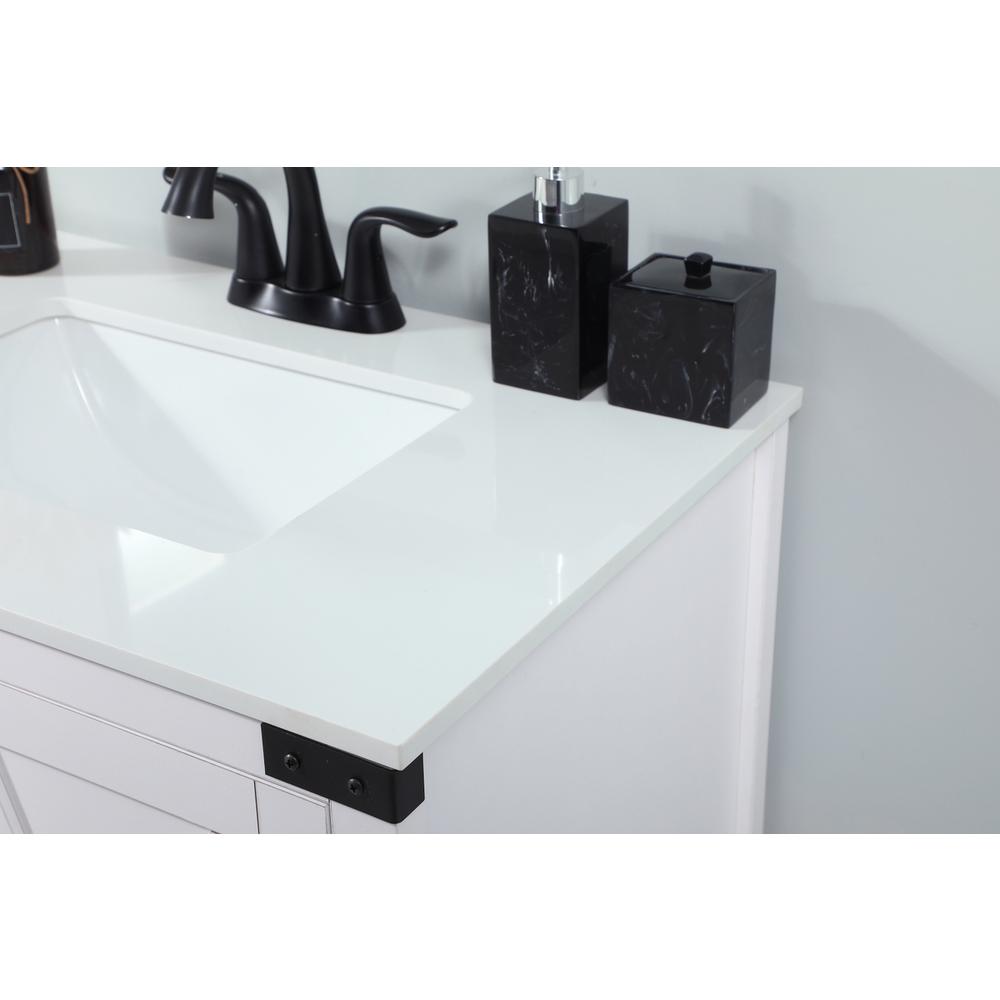 30 inch Single bathroom vanity in white. Picture 5