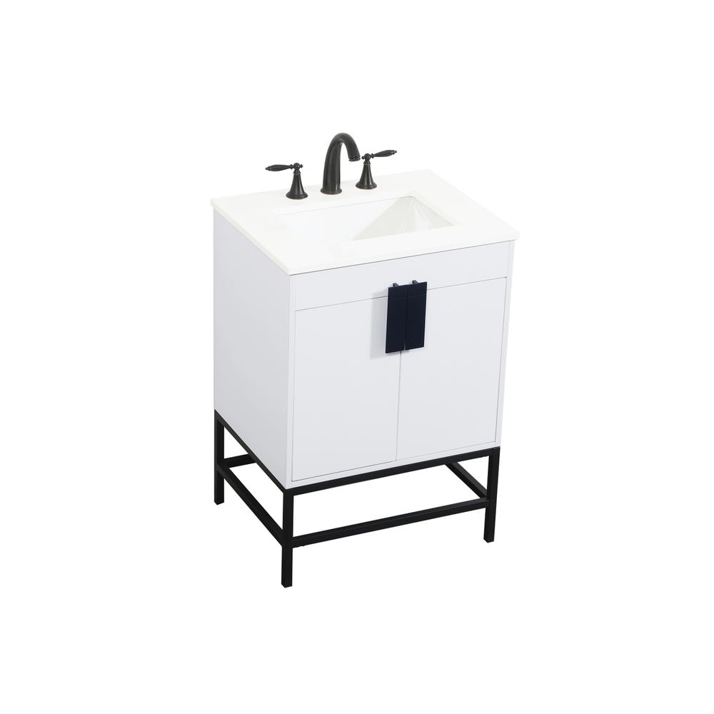 24 inch Single bathroom vanity in white. Picture 8