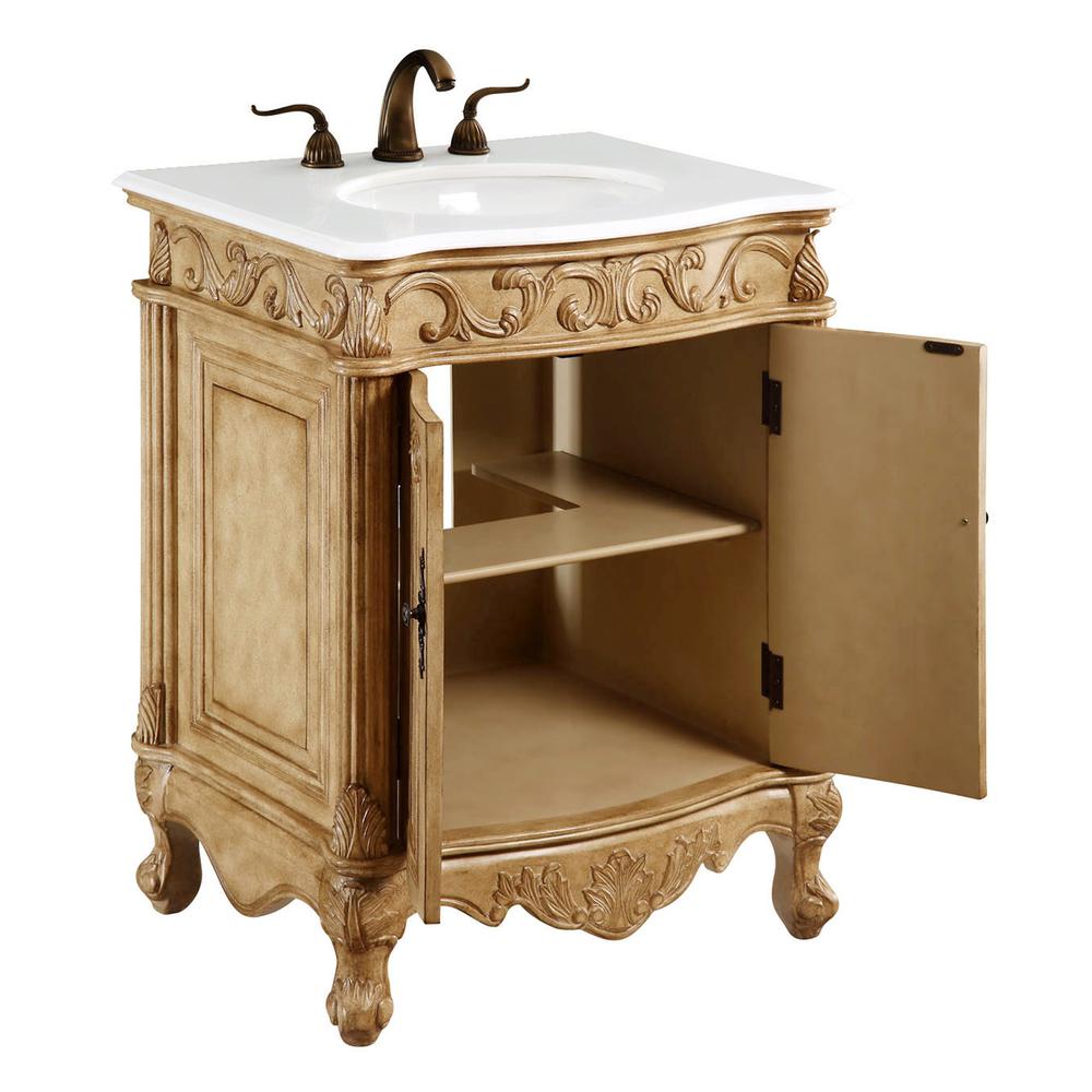 27 inch Single Bathroom vanity in Antique Beige. Picture 3