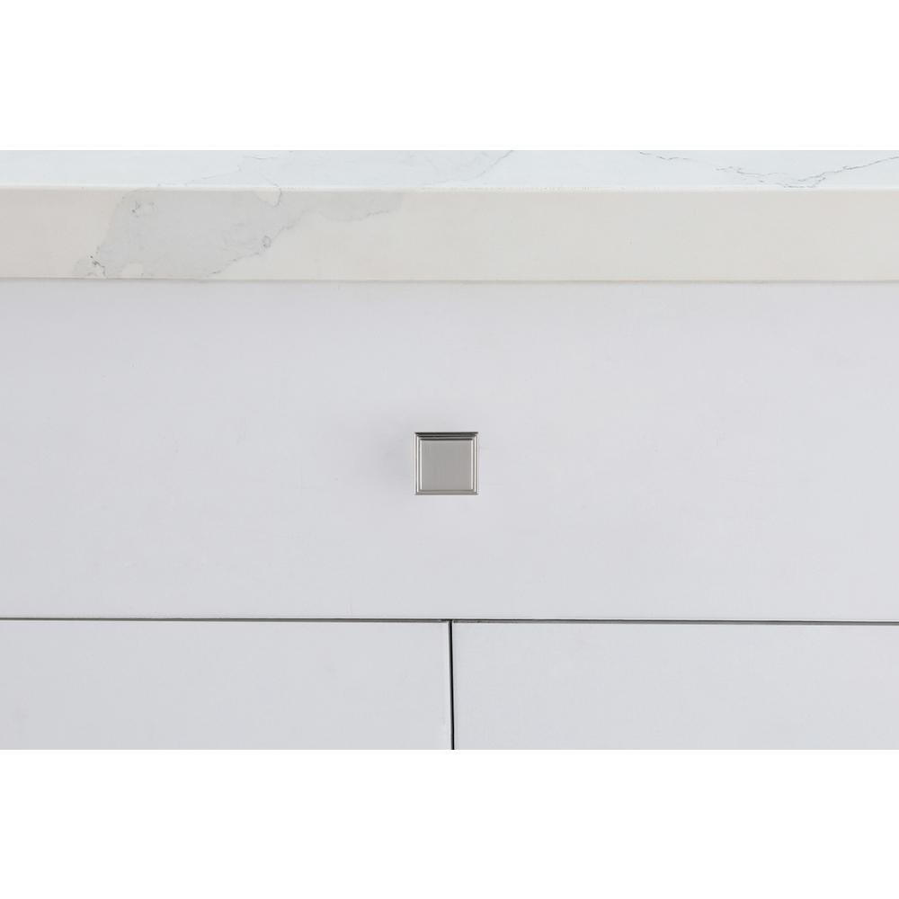 Wilow 1" Brushed Nickel Square Knob Multipack (Set of 10). Picture 6