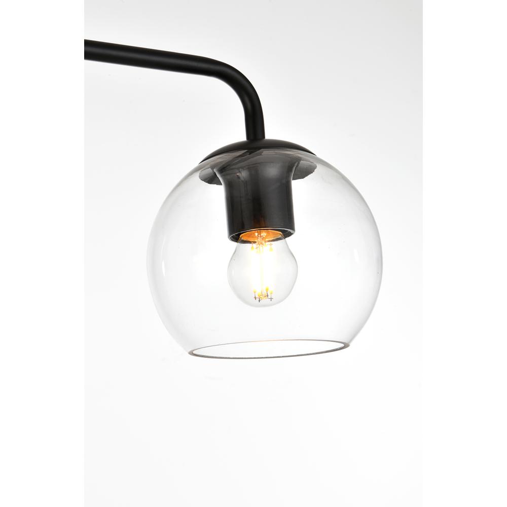 Genesis 2 light Black and Clear Bath Sconce. Picture 4