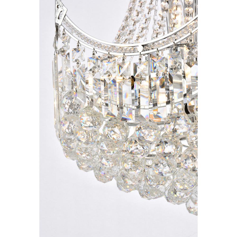 Corona 15 light Chrome Chandelier Clear Royal Cut Crystal. Picture 4