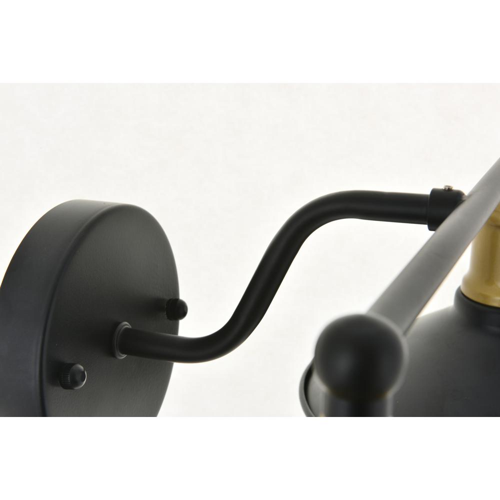 Etude  2 light brass and black Wall Sconce. Picture 11