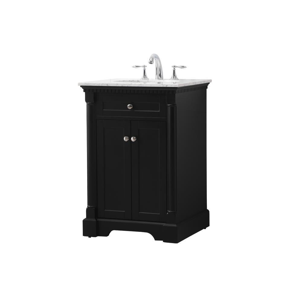 24 inch Single bathroom vanity set in black. Picture 7