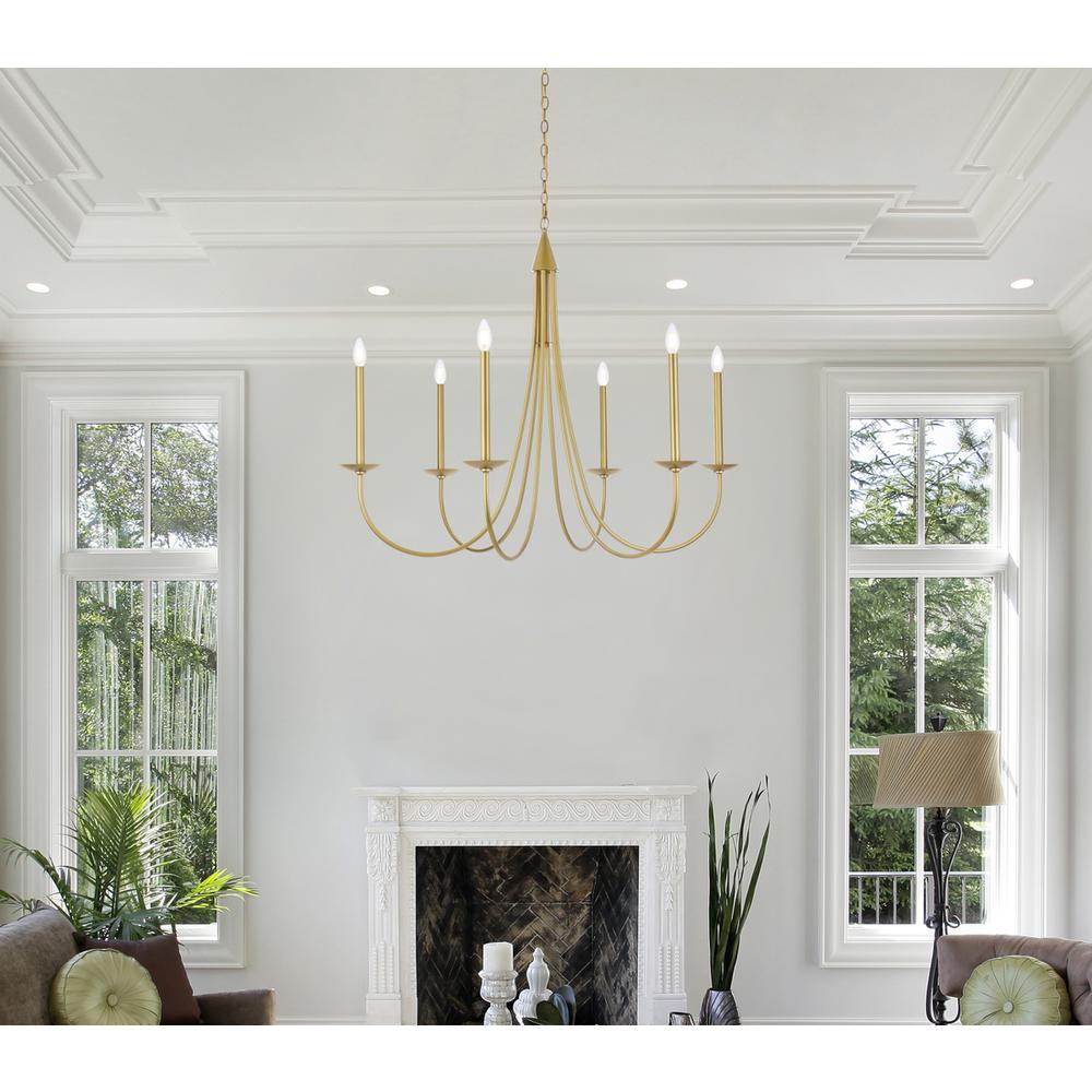 Cohen 42 inch pendant in brass. Picture 7