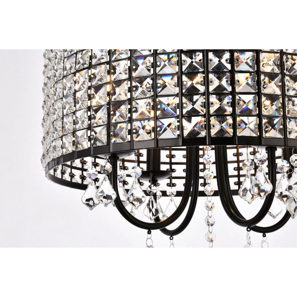 Elise 17 inch flush mount in black. Picture 5