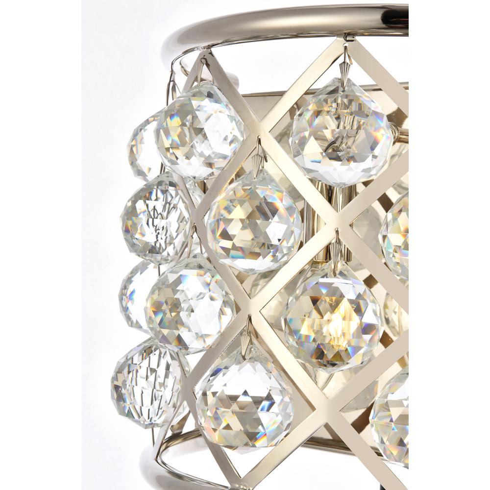 Madison 1 light polished Nickel Wall Sconce Clear Royal Cut Crystal. Picture 3