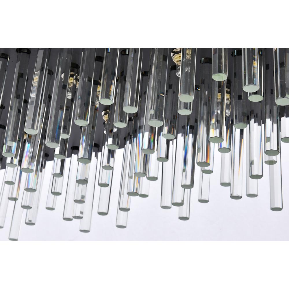 Dallas 36 inch rectangle crystal pendant in black. Picture 3