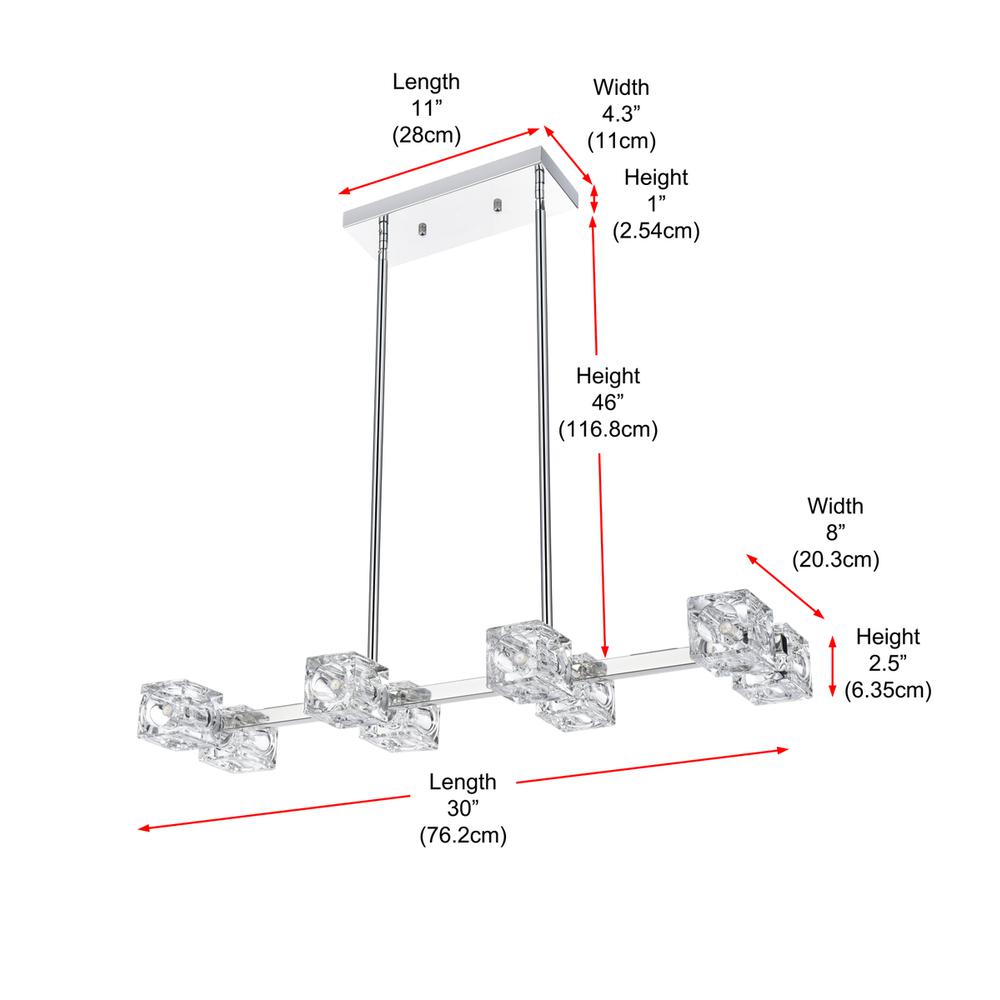 Lyra 30 inch Pendant Light in Chrome. Picture 8