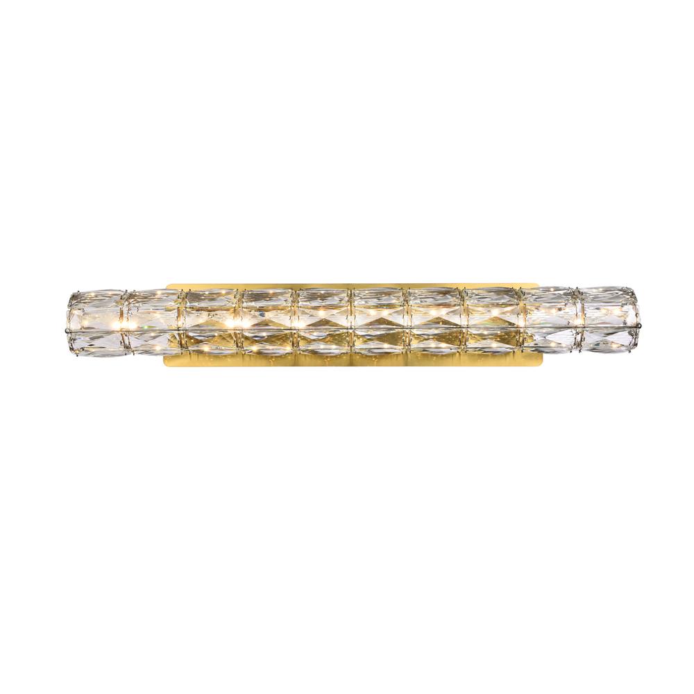 Valetta 30 inch LED linear wall sconce in gold. Picture 1
