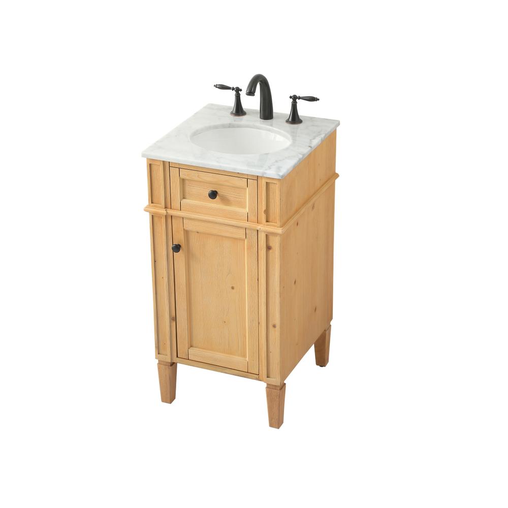 18 inch Single bathroom vanity in natural wood. Picture 8