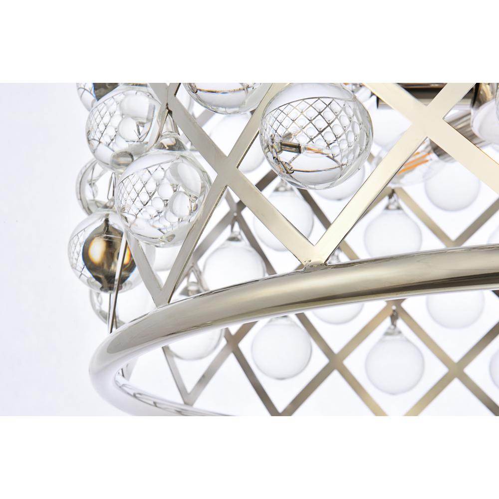 Madison 6 light polished nickel Pendant Clear Royal Cut Crystal. Picture 3