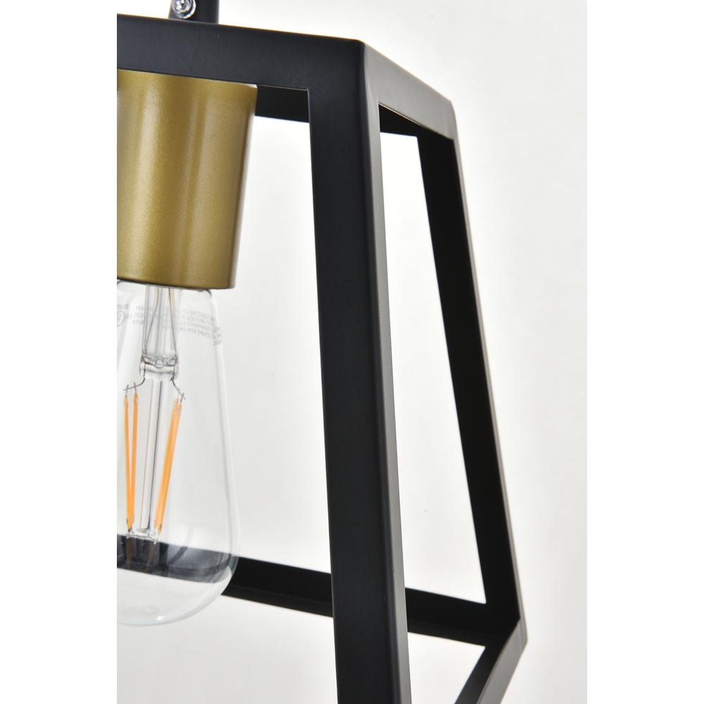 Resolute 1 light brass and black Pendant. Picture 10
