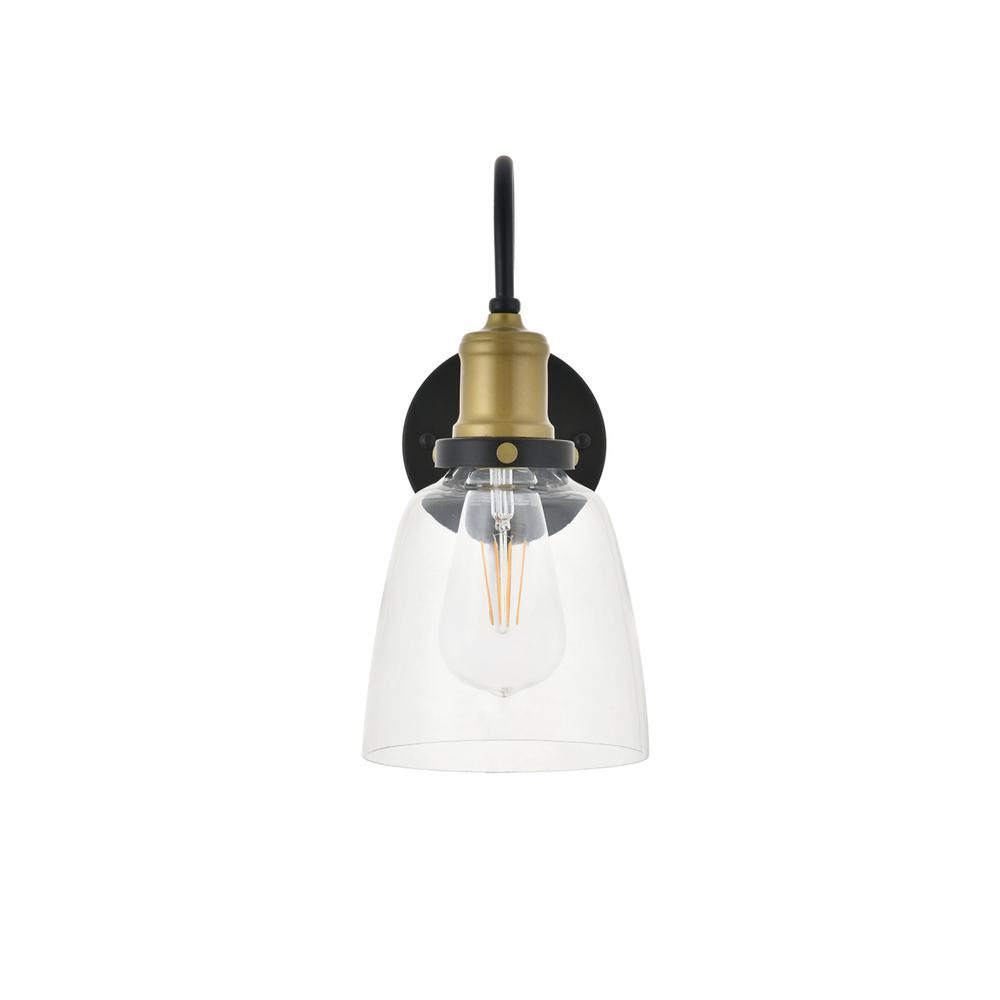 Felicity 1 light brass and black Wall Sconce. Picture 8