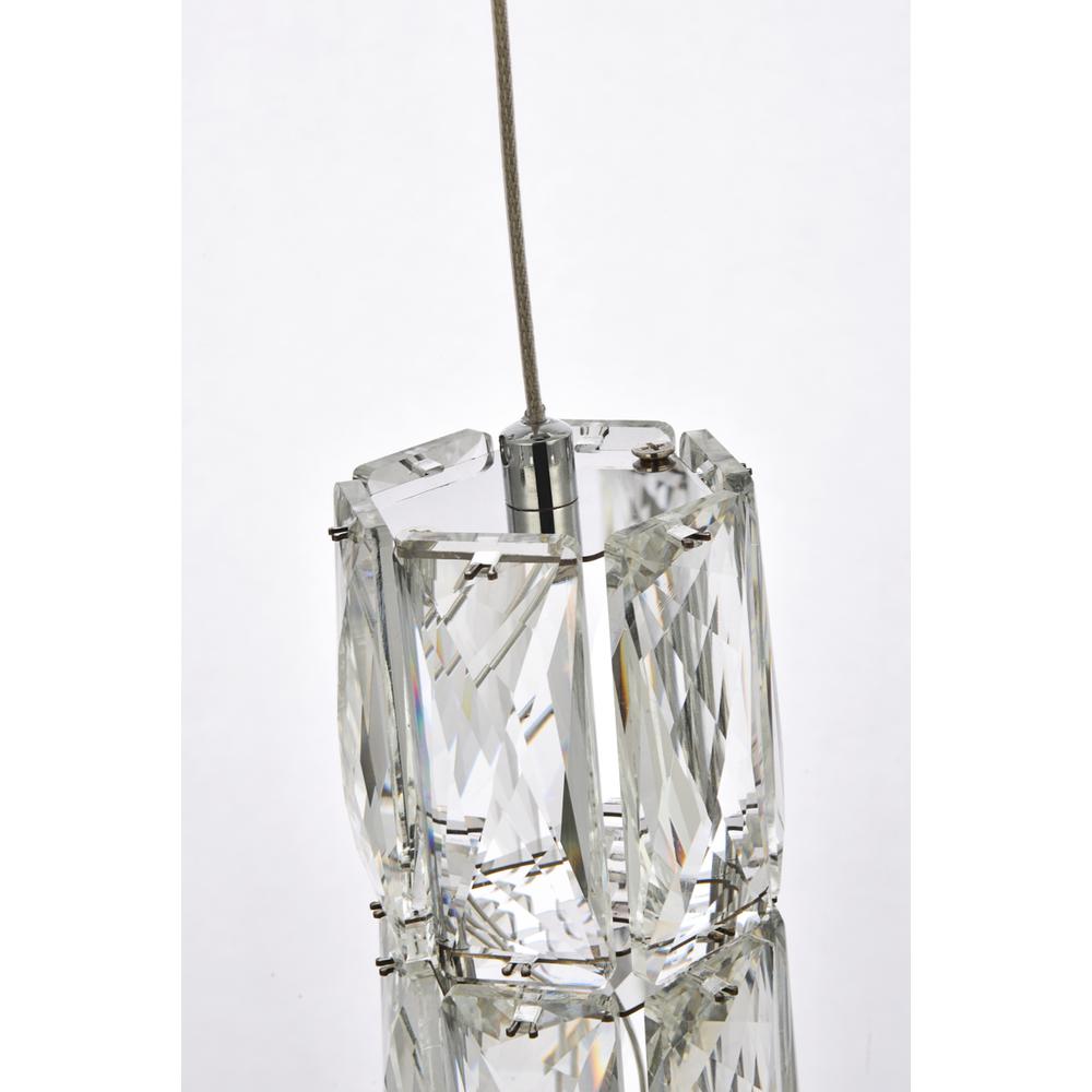 Polaris 42 inch LED chandelier in chrome. Picture 5