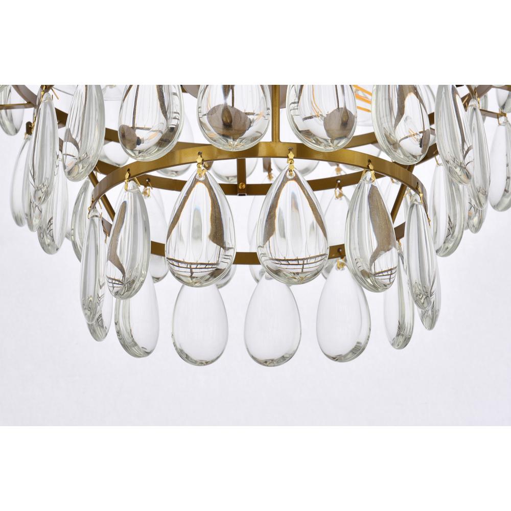 Mila 14 inch flush mount in brass. Picture 3