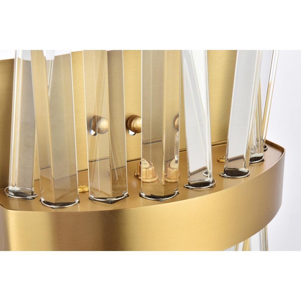 Serephina 8 inch crystal bath sconce in satin gold. Picture 4