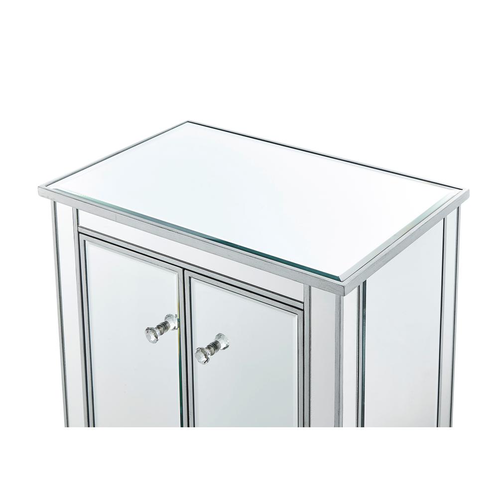 Cabinet 2 doors 24in. W x 16in. D x 26in. H in antique silver paint. Picture 5