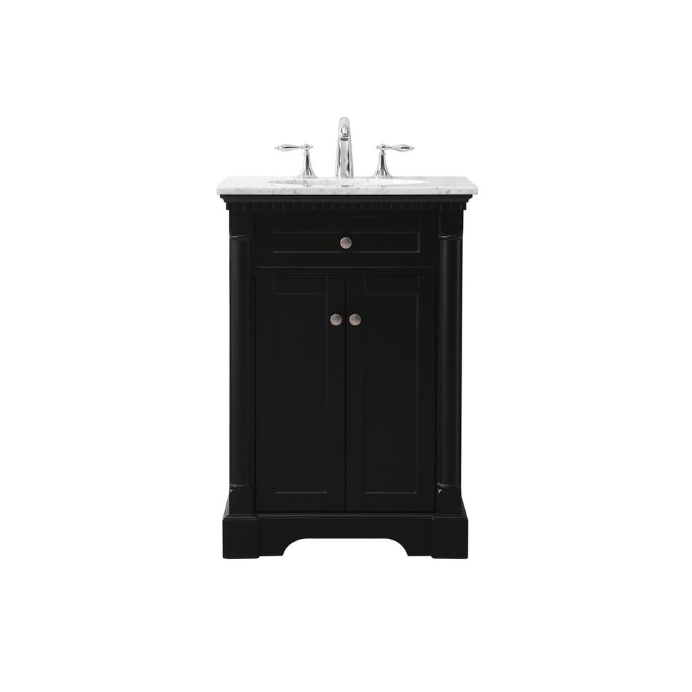 24 inch Single bathroom vanity set in black. Picture 1