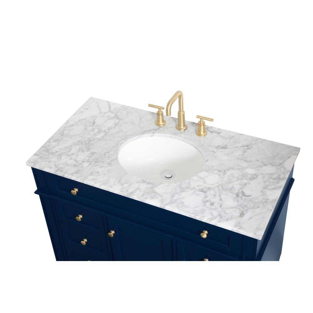 42 inch Single bathroom vanity in blue. Picture 10