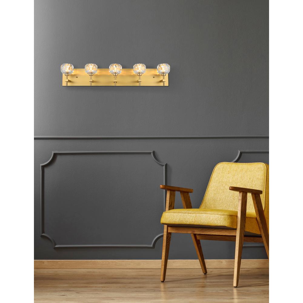 Graham 5 Light Wall Sconce in Gold. Picture 7