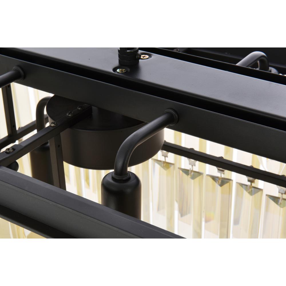 Sydney 12 light Matte Black Chandelier Golden Teak (Smoky) Royal Cut Crystal. Picture 4