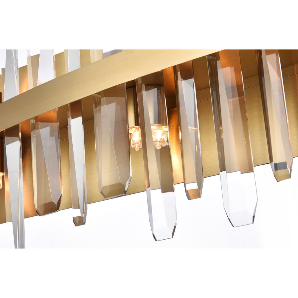 Serena 30 inch crystal bath sconce in satin gold. Picture 3