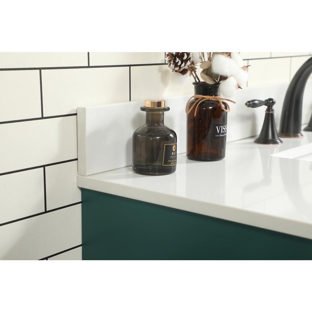 42 inch Single bathroom vanity in green with backsplash. Picture 5