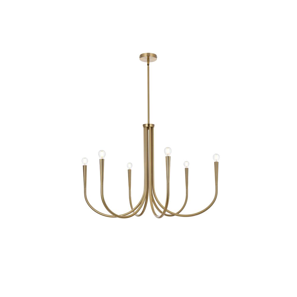 Layne 36 inch chandelier in Gold. Picture 1