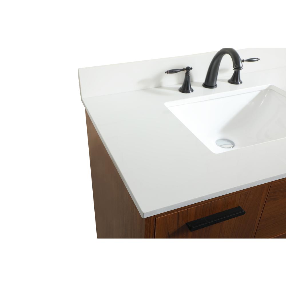 36 inch bathroom vanity in Teak with backsplash. Picture 11