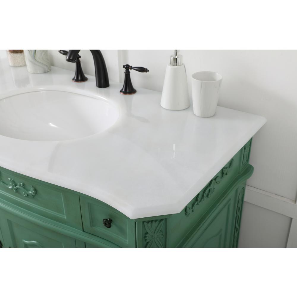 42 inch Single Bathroom vanity in vintage mint. Picture 5