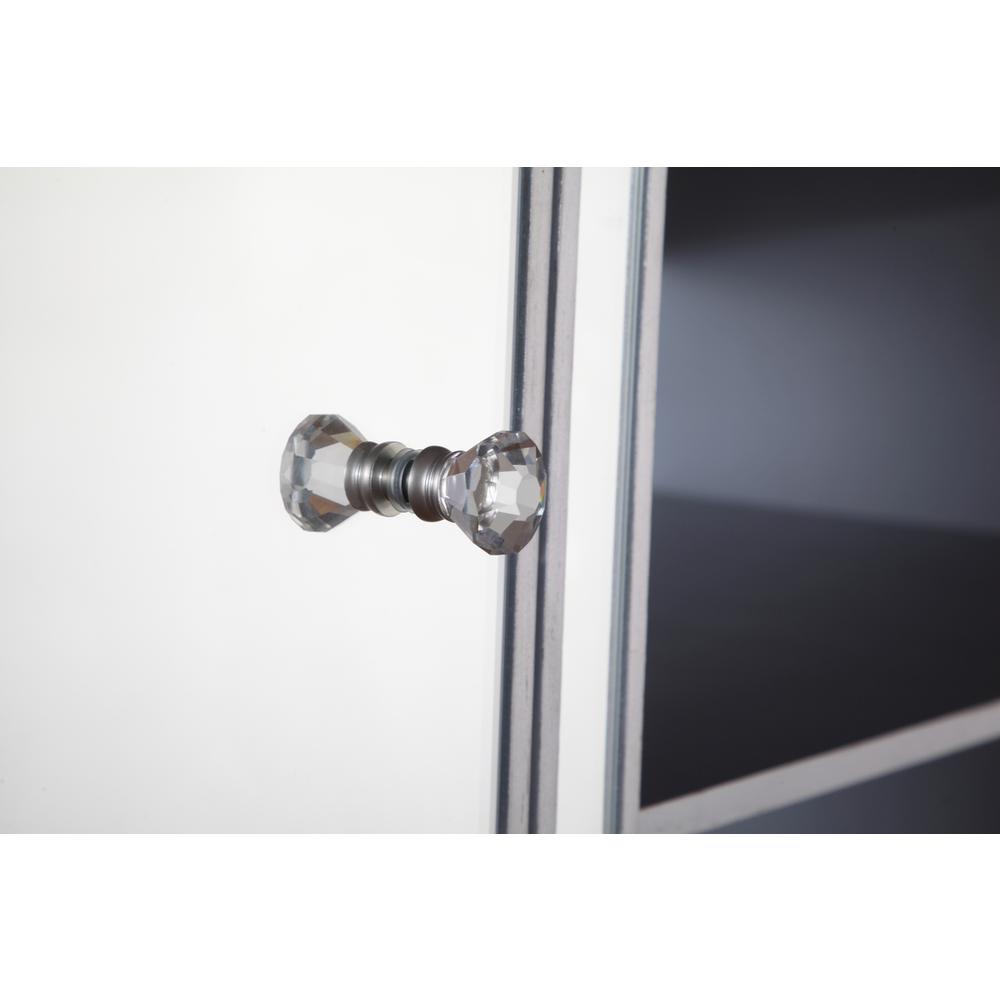 60 in. mirrored TV stand in antique silver. Picture 5