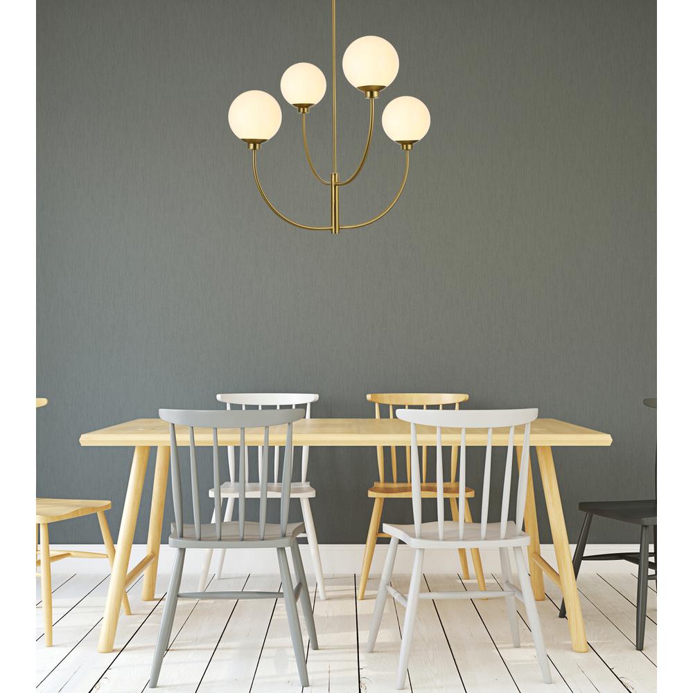 Nyomi 30 inch chandelier in Satin Gold. Picture 8