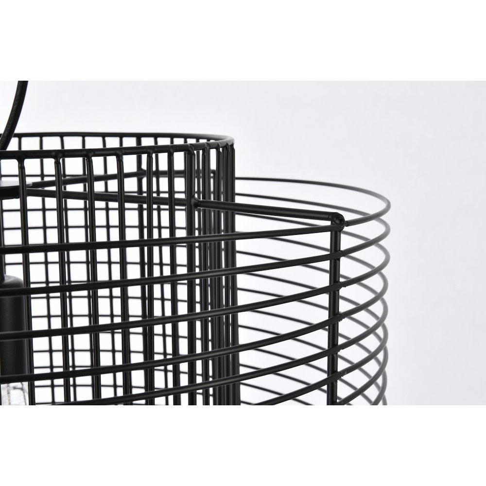 Deleon 1 Light Black Pendant. Picture 5