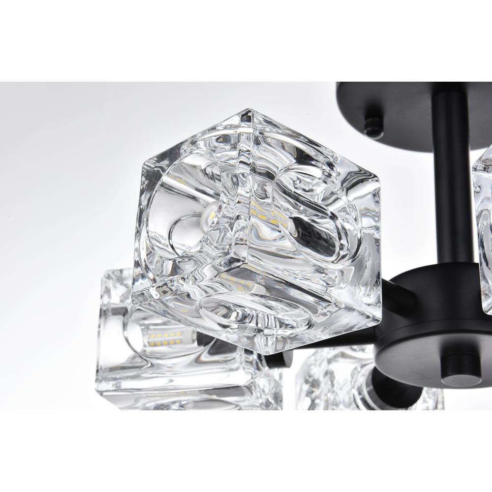 Lyra 14 inch Flush Mount in Black. Picture 4