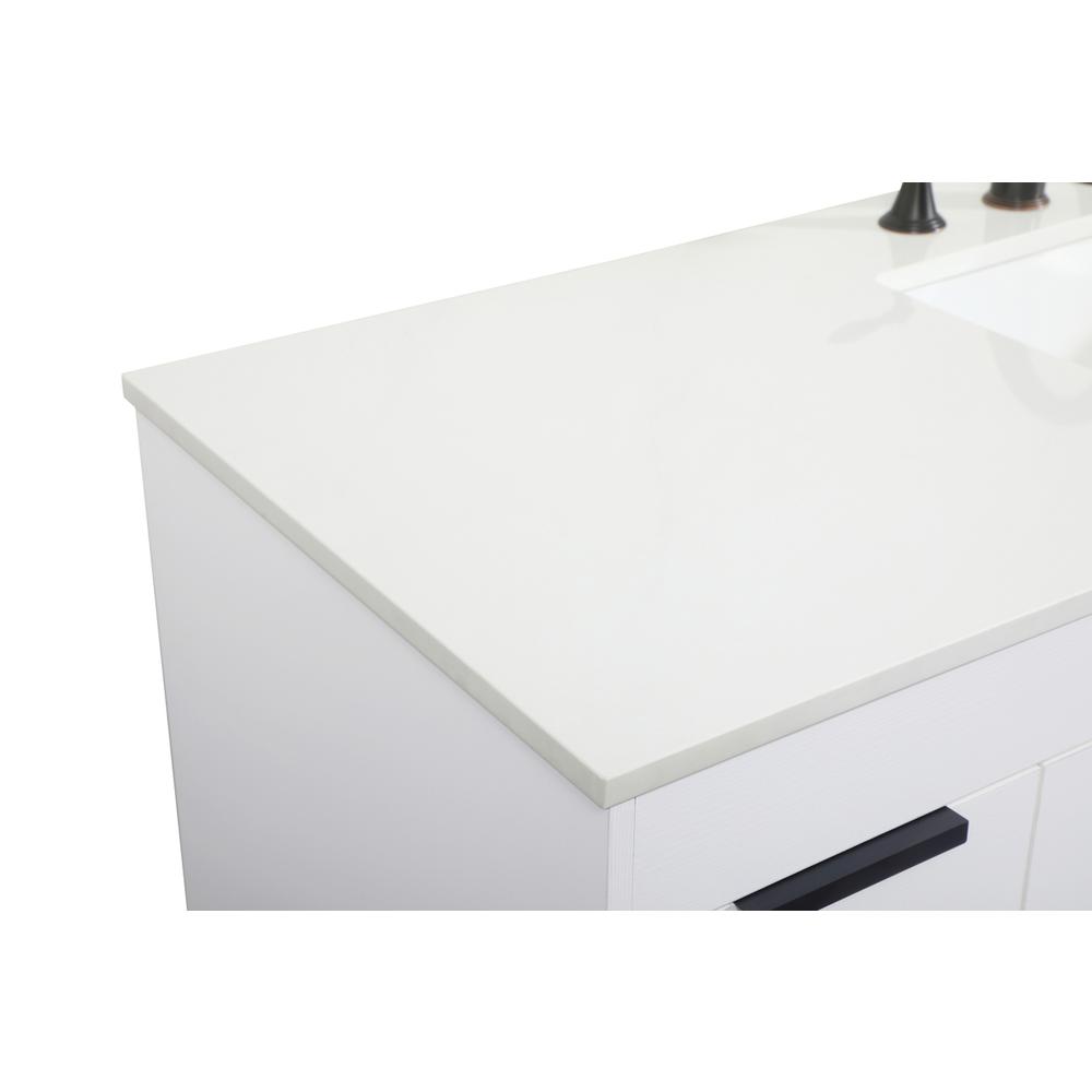 60 inch Single bathroom vanity in white. Picture 11
