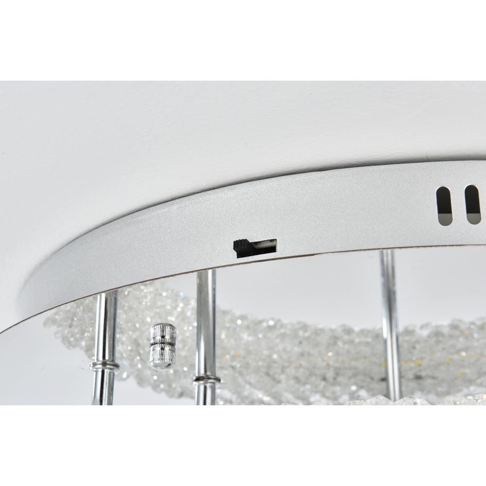 Bowen 18 inch Adjustable LED Flush Mount in Chrome. Picture 6